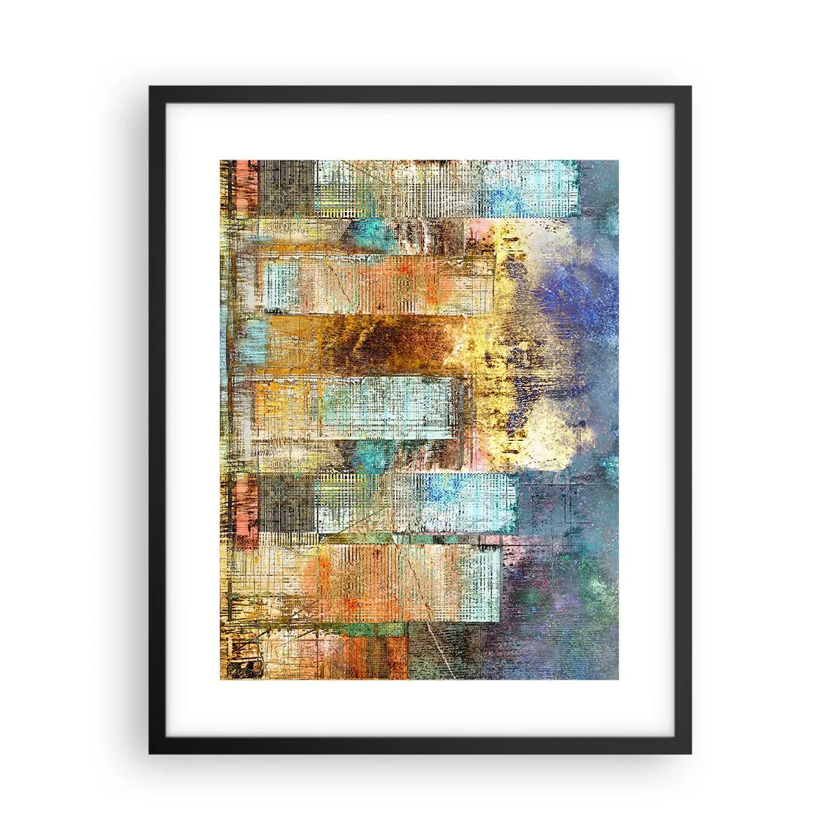 Poster în ramă neagră - Metropola însorită - 40x50 cm