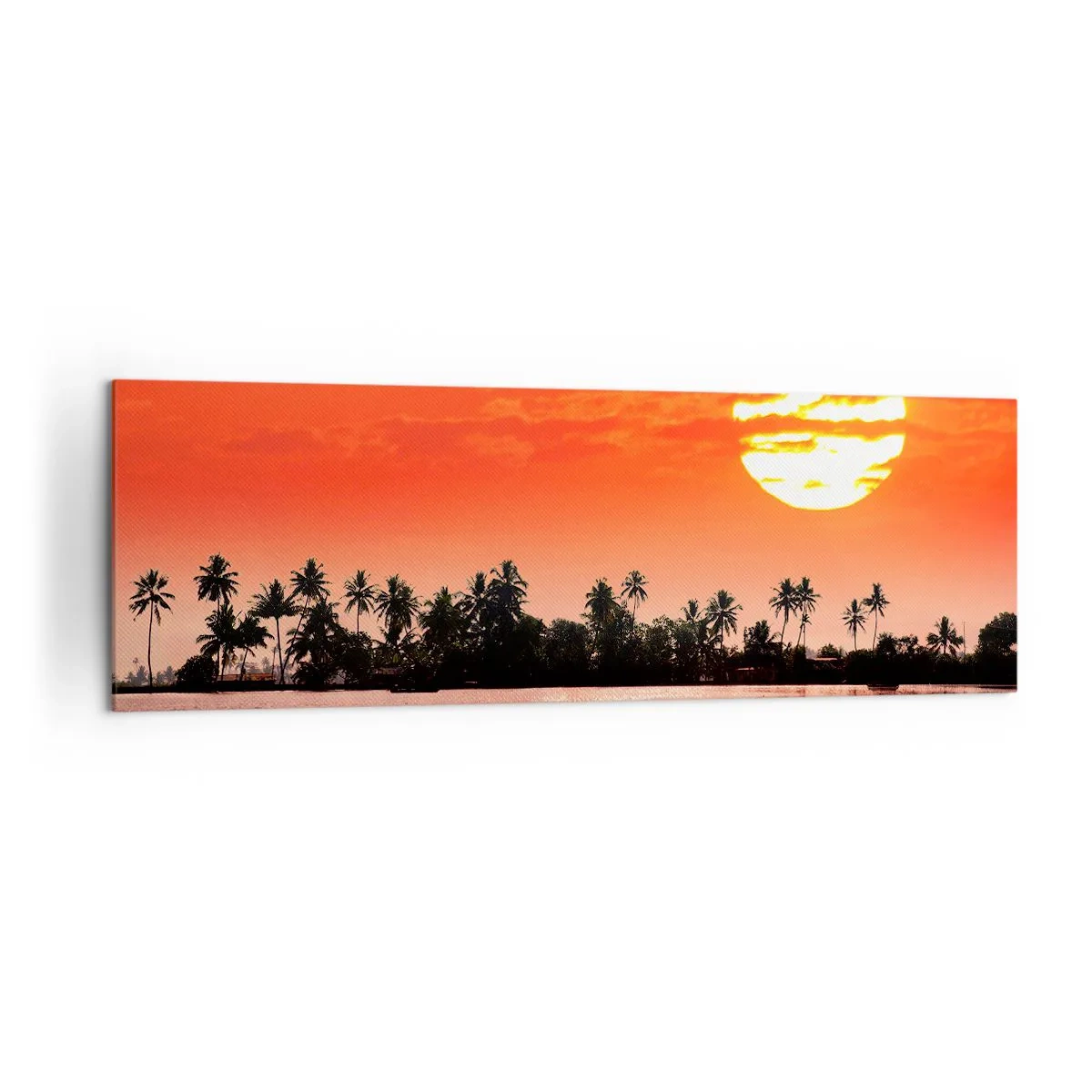 Tablou pe pânză - Liniștea tropicelor la apus de soare - 160x50 cm