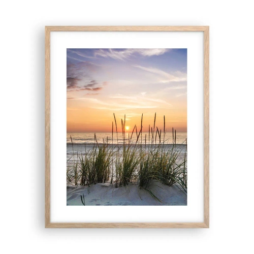 Poster în ramă de stejar deschis - Privește, gândește, simte - 40x50 cm