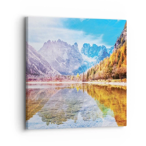 Tablou pe pânză - Iar în munți începe toamna - 30x30 cm