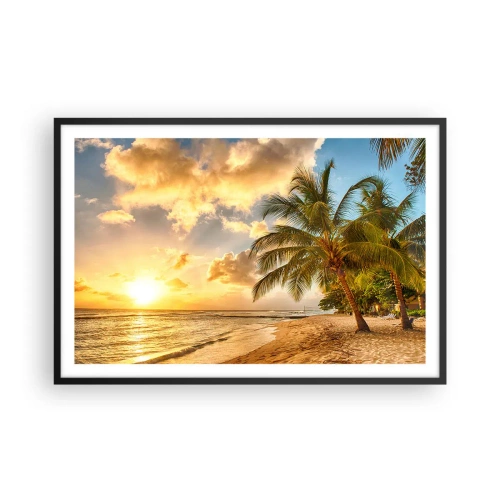 Poster în ramă neagră - Vară eternă, întotdeauna o vacanță - 91x61 cm