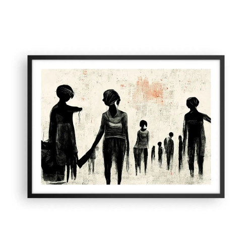 Poster în ramă neagră - Împotriva singurătății - 70x50 cm