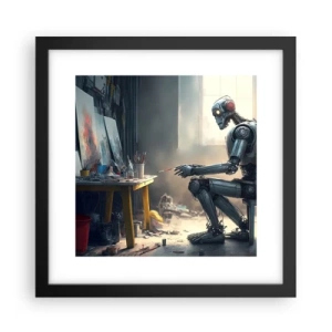 Poster în ramă neagră - Actul de creație - 30x30 cm