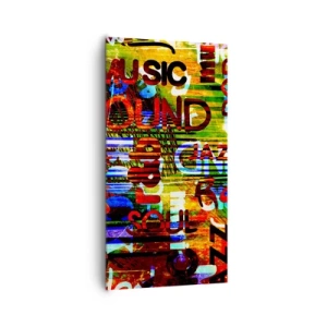 Tablou pe pânză - Toate culorile sunetului - 65x120 cm