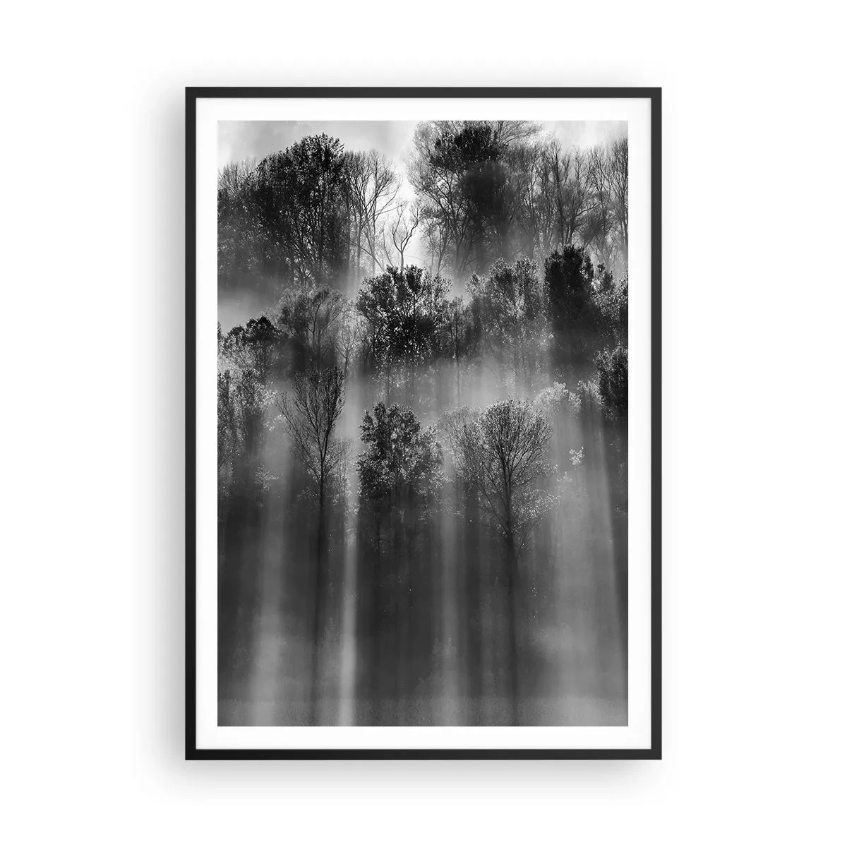 Poster în ramă neagră - În fluxuri de lumină - 70x100 cm