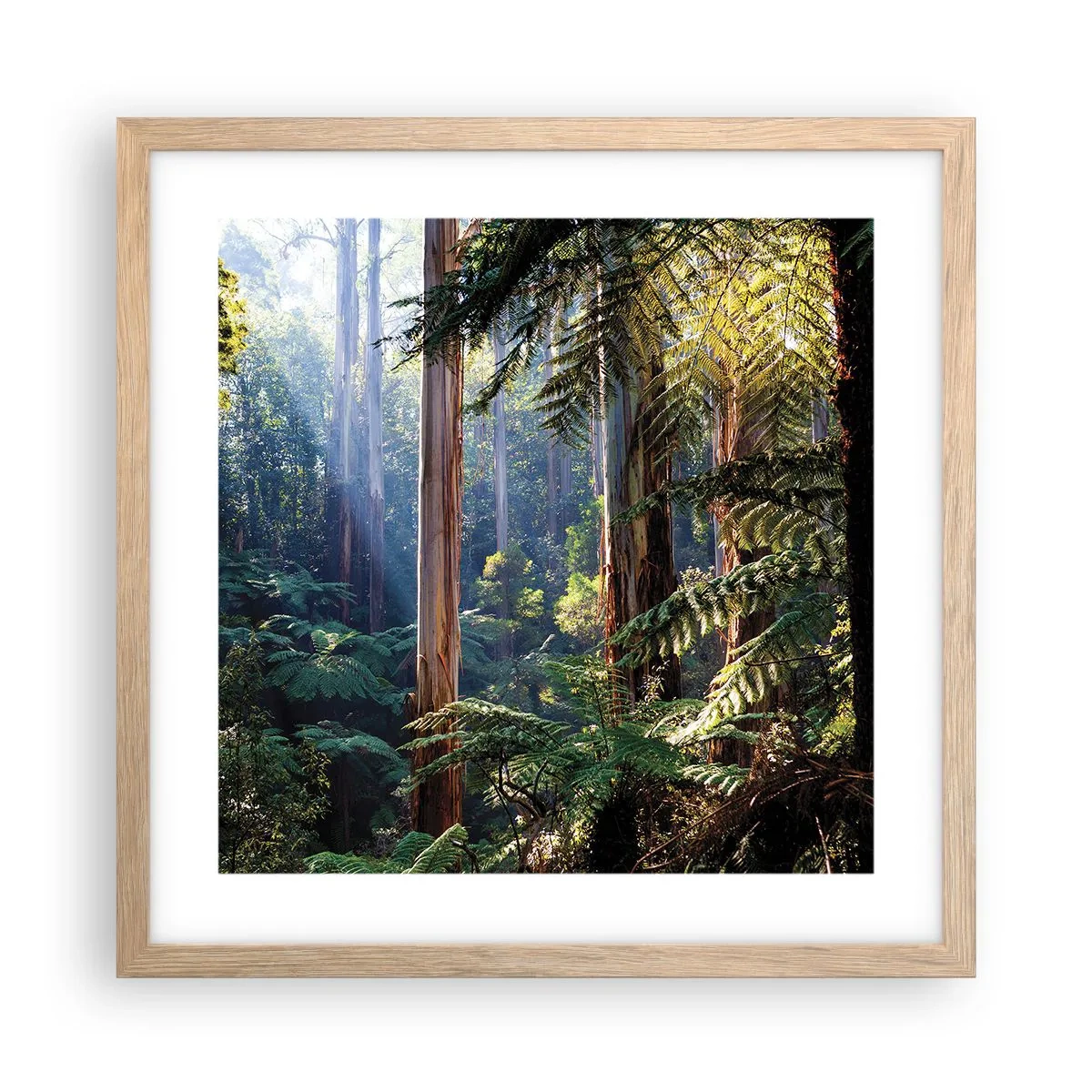 Poster în ramă de stejar deschis - O poveste din pădure - 40x40 cm