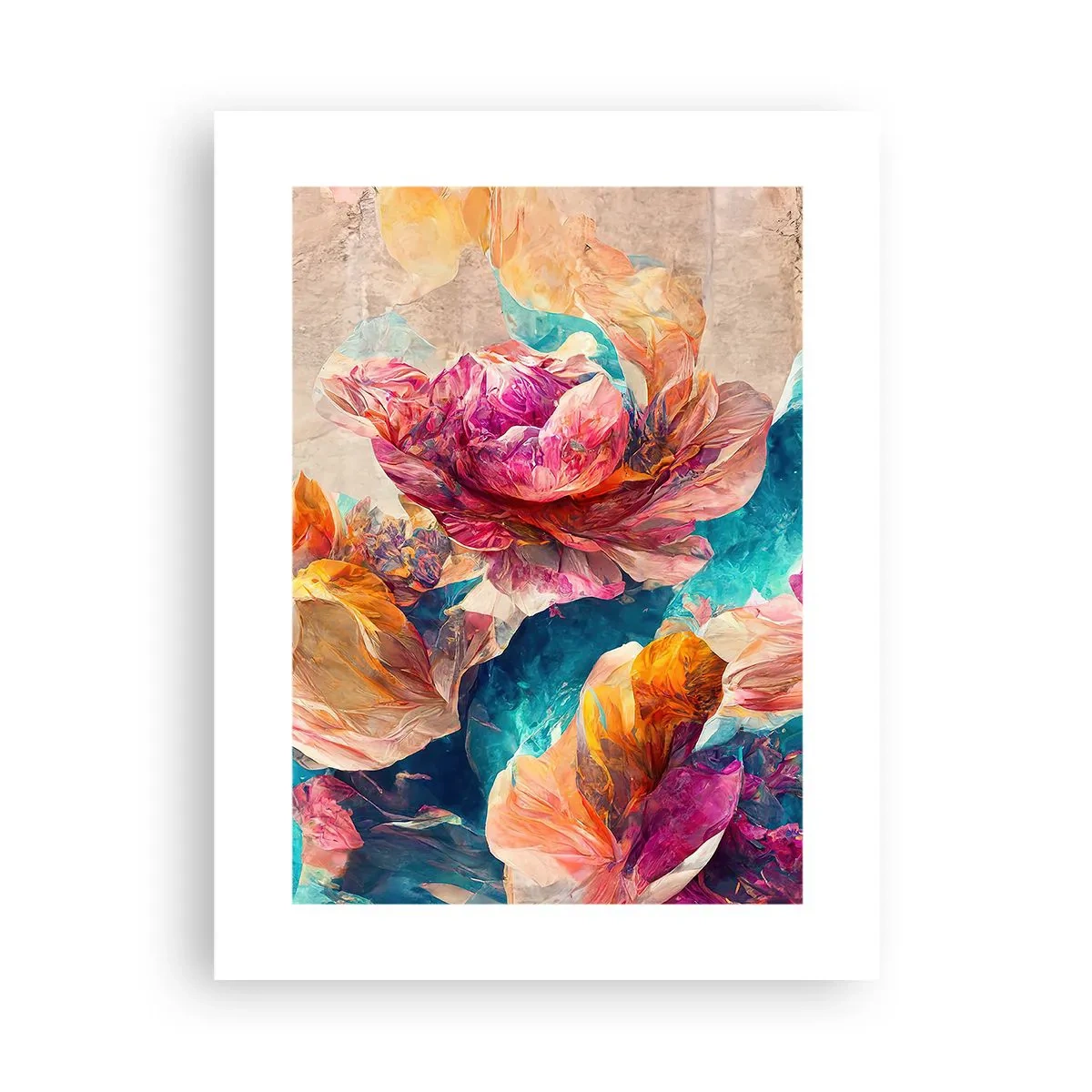 Poster - Splendoarea colorată a buchetului de flori - 30x40 cm