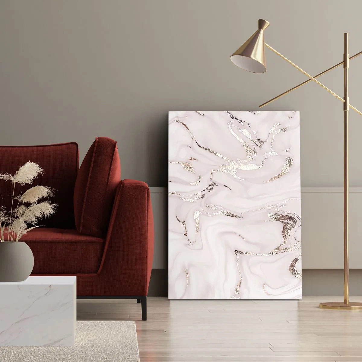 Tablou pe pânză - În nebunia roz - 55x100 cm