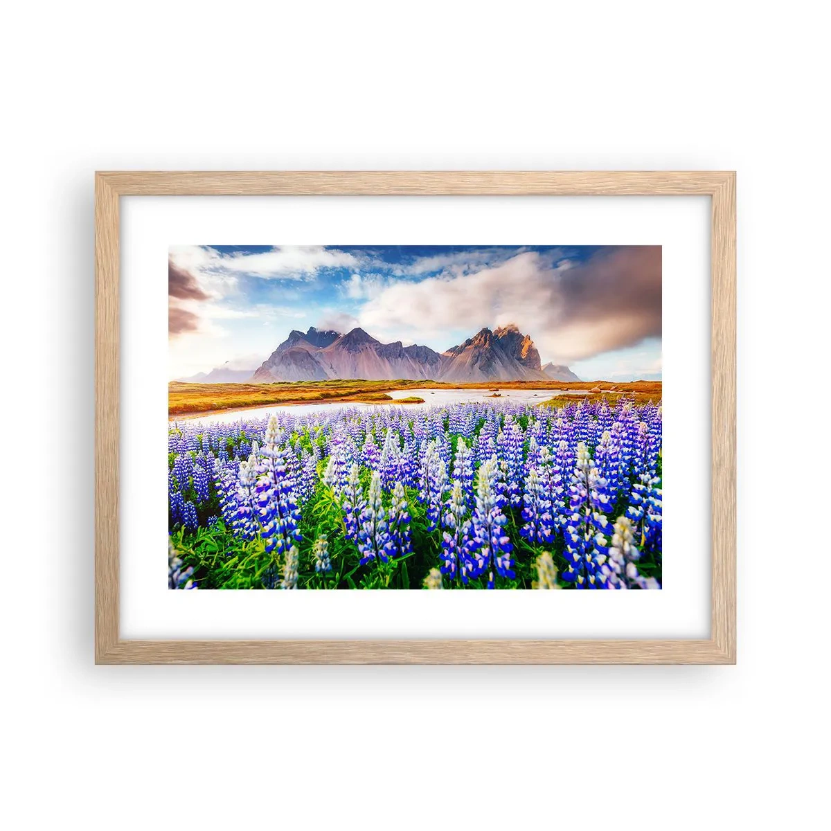 Poster în ramă de stejar deschis - Putere și severitate alături de blândețe - 40x30 cm