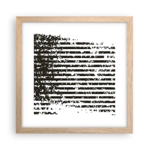 Poster în ramă de stejar deschis - Ritm și zgomot - 30x30 cm