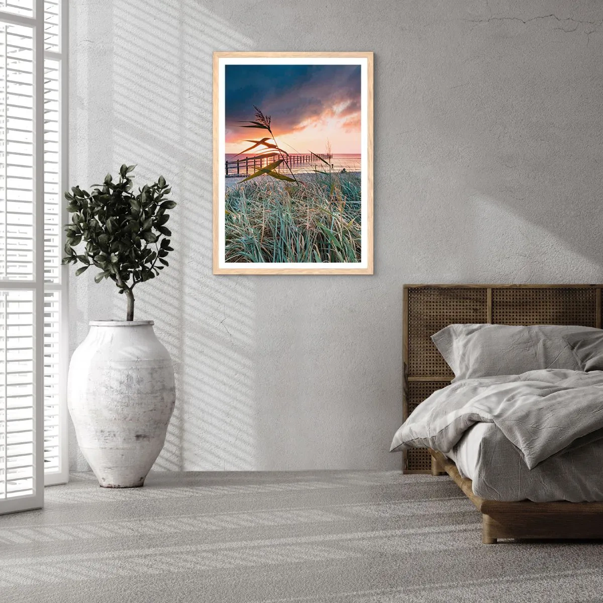 Poster în ramă de stejar deschis - Nu trece cu vântul - 61x91 cm