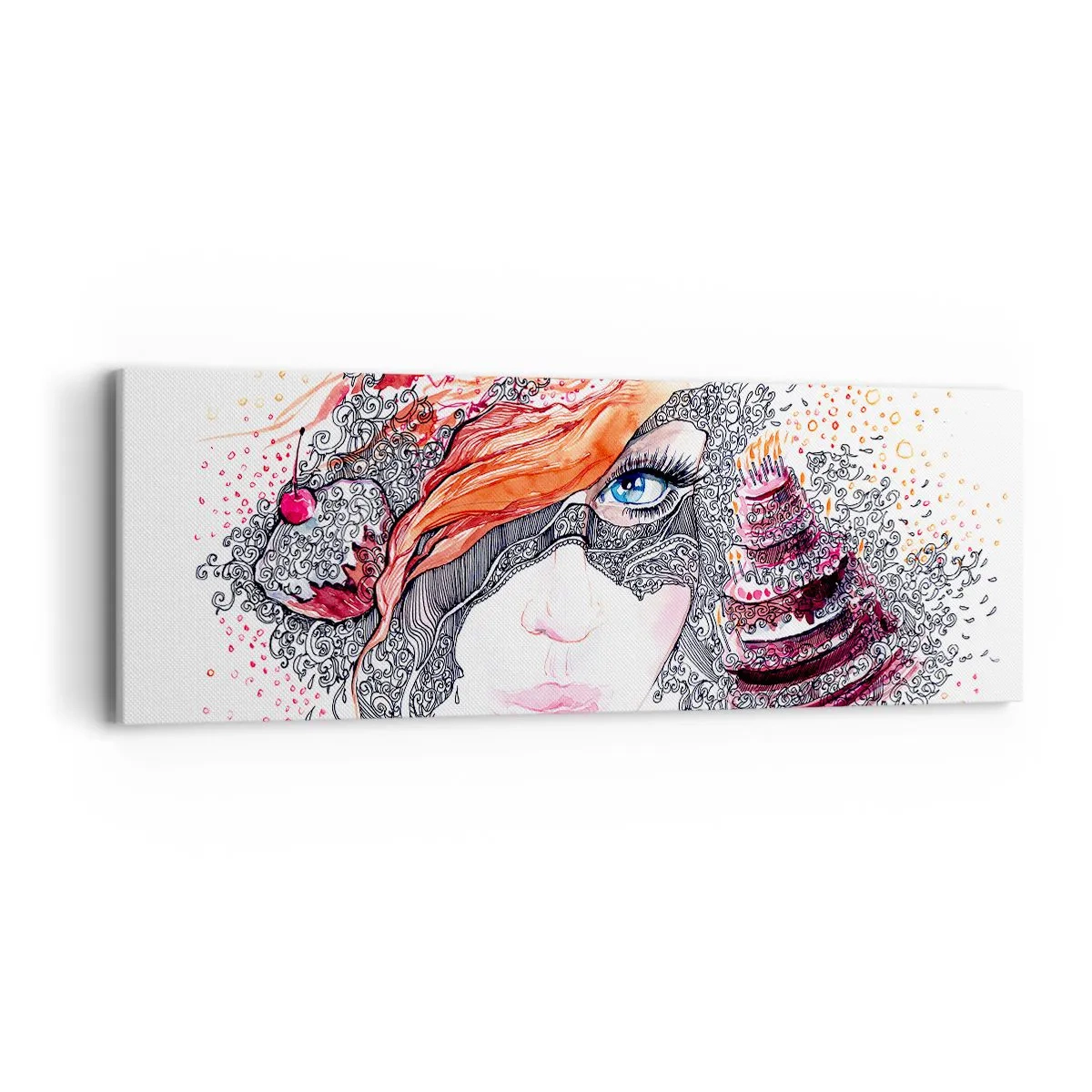 Tablou pe pânză - Cu ea fiecare zi e o sărbătoare - 90x30 cm