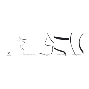 Mostră tapet autocolant Deluxe Sticker - E insesizabilă ca un val - Abstracția, Corpul Femeii, Femeie În pălărie - 100x30 cm