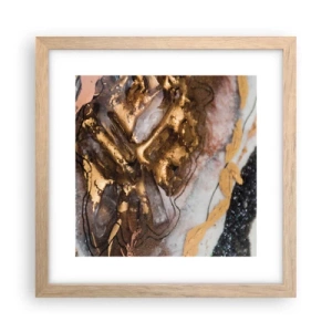 Poster în ramă de stejar deschis - Elementul pământ - 30x30 cm