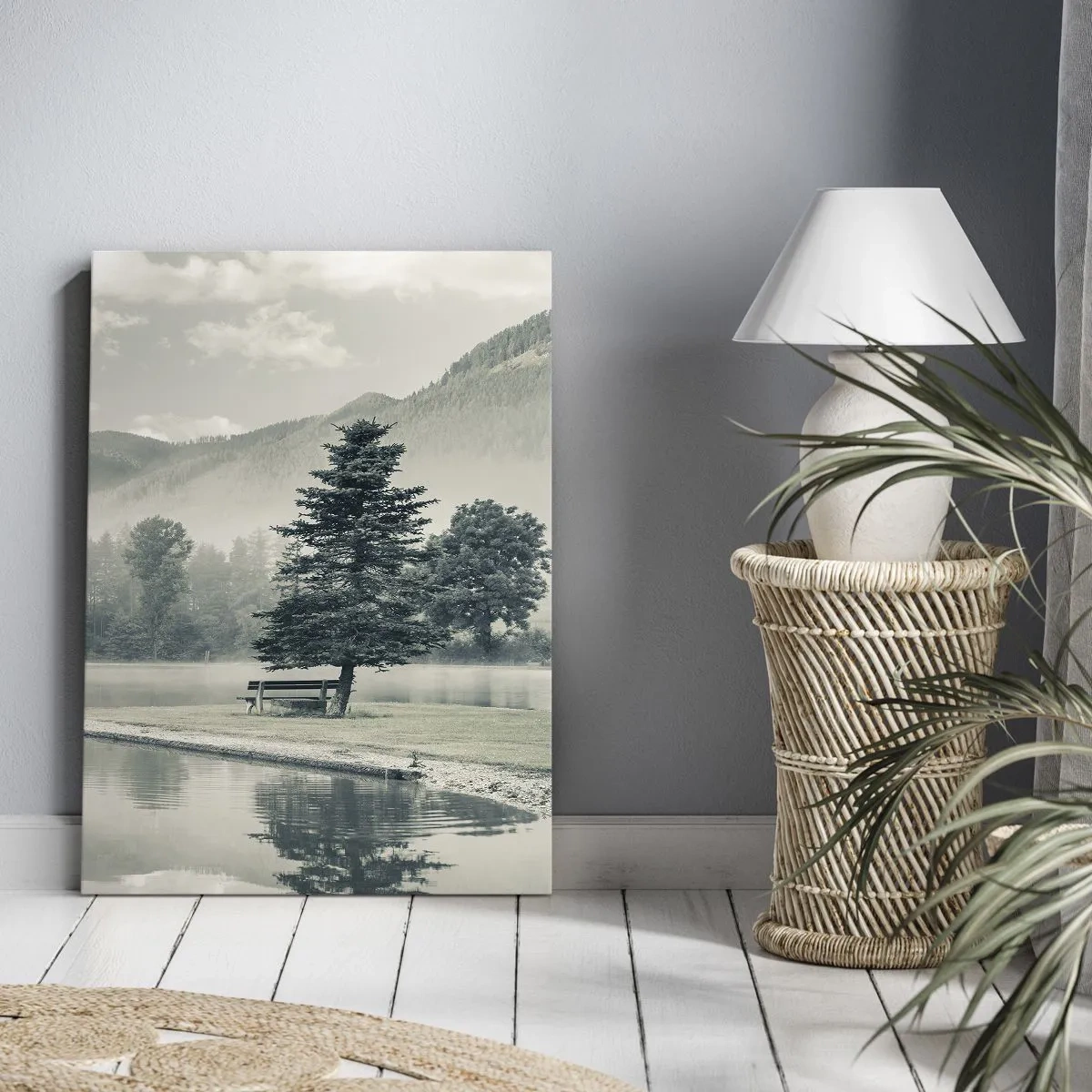 Tablou pe pânză - Lacul încă doarme - 50x70 cm
