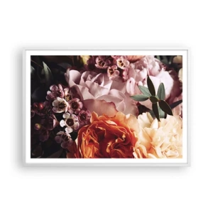 Poster în ramă albă - Înghesuite în frumusețe - 100x70 cm