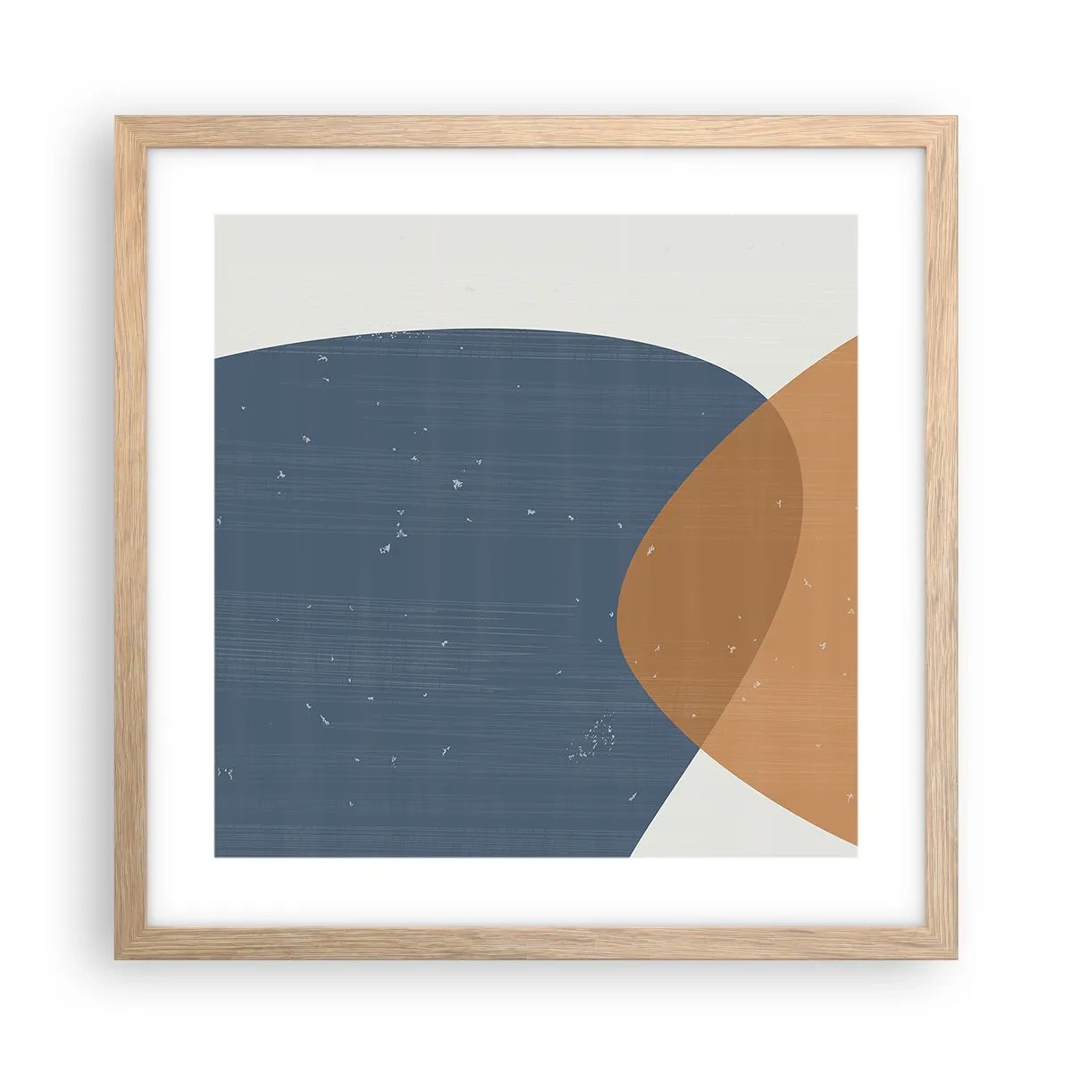 Poster în ramă de stejar deschis - Ovale și influențe - 40x40 cm