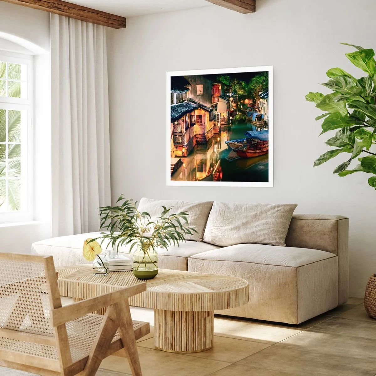 Poster - O seară pe o stradă chinezească - 30x30 cm