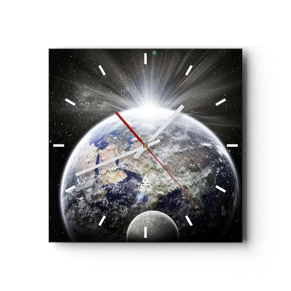 Ceas de perete - Ceas pe sticlă - În plină strălucire - 30x30 cm