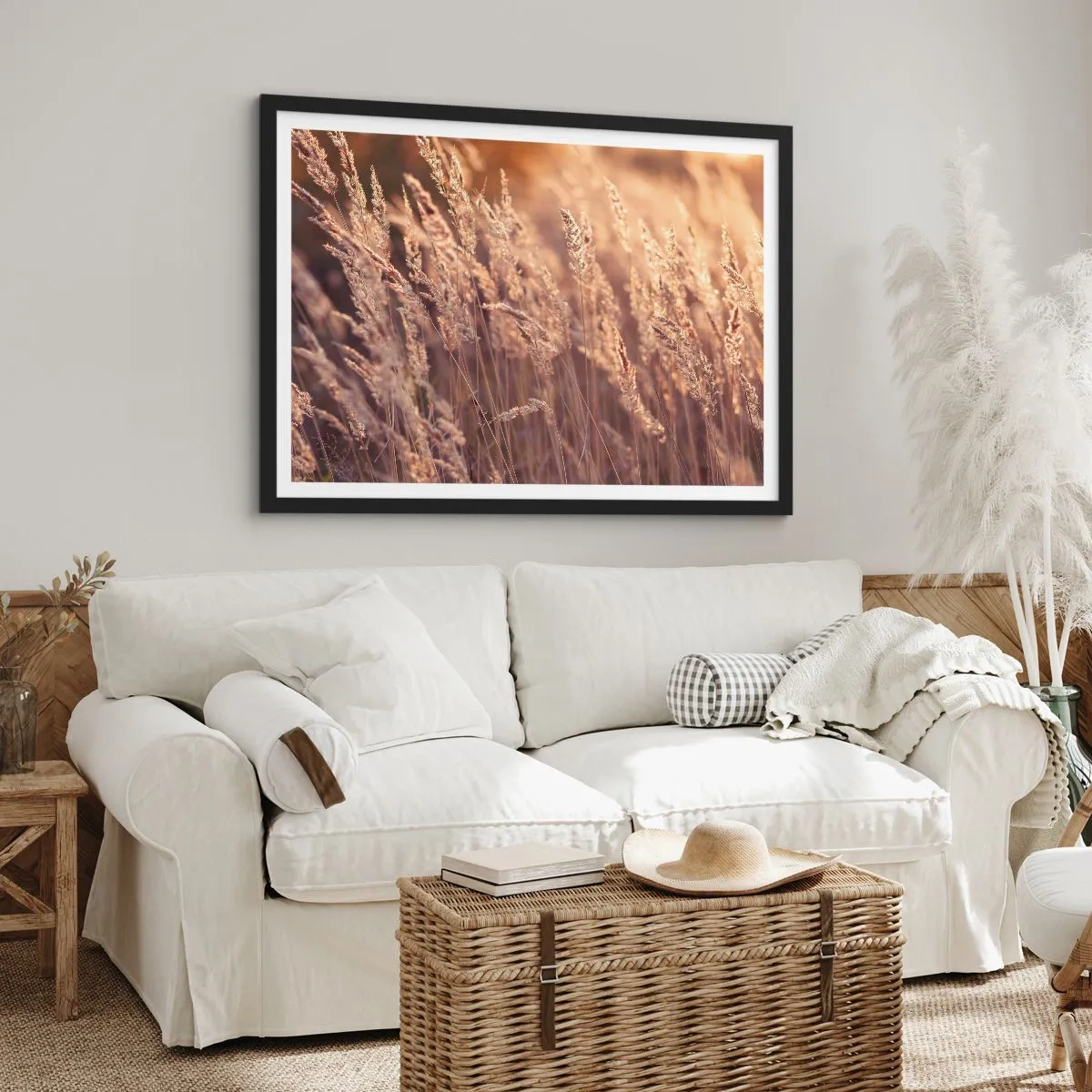 Poster în ramă neagră - Gata să întâmpine toamna - 70x50 cm