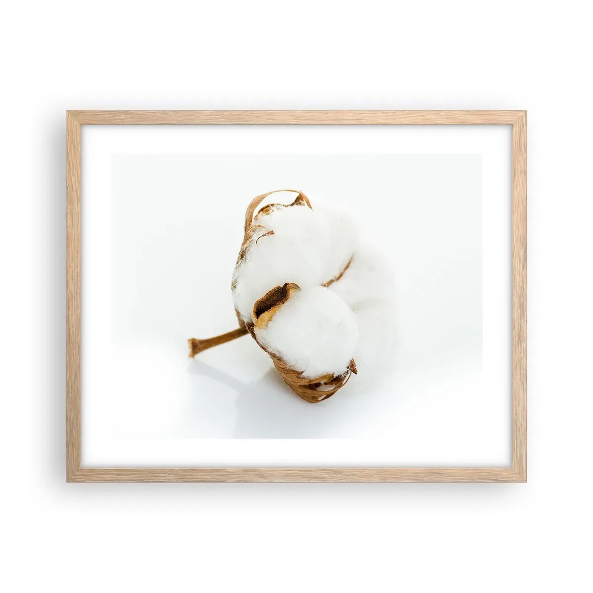 Poster în ramă de stejar deschis - Moale prin natură - 50x40 cm