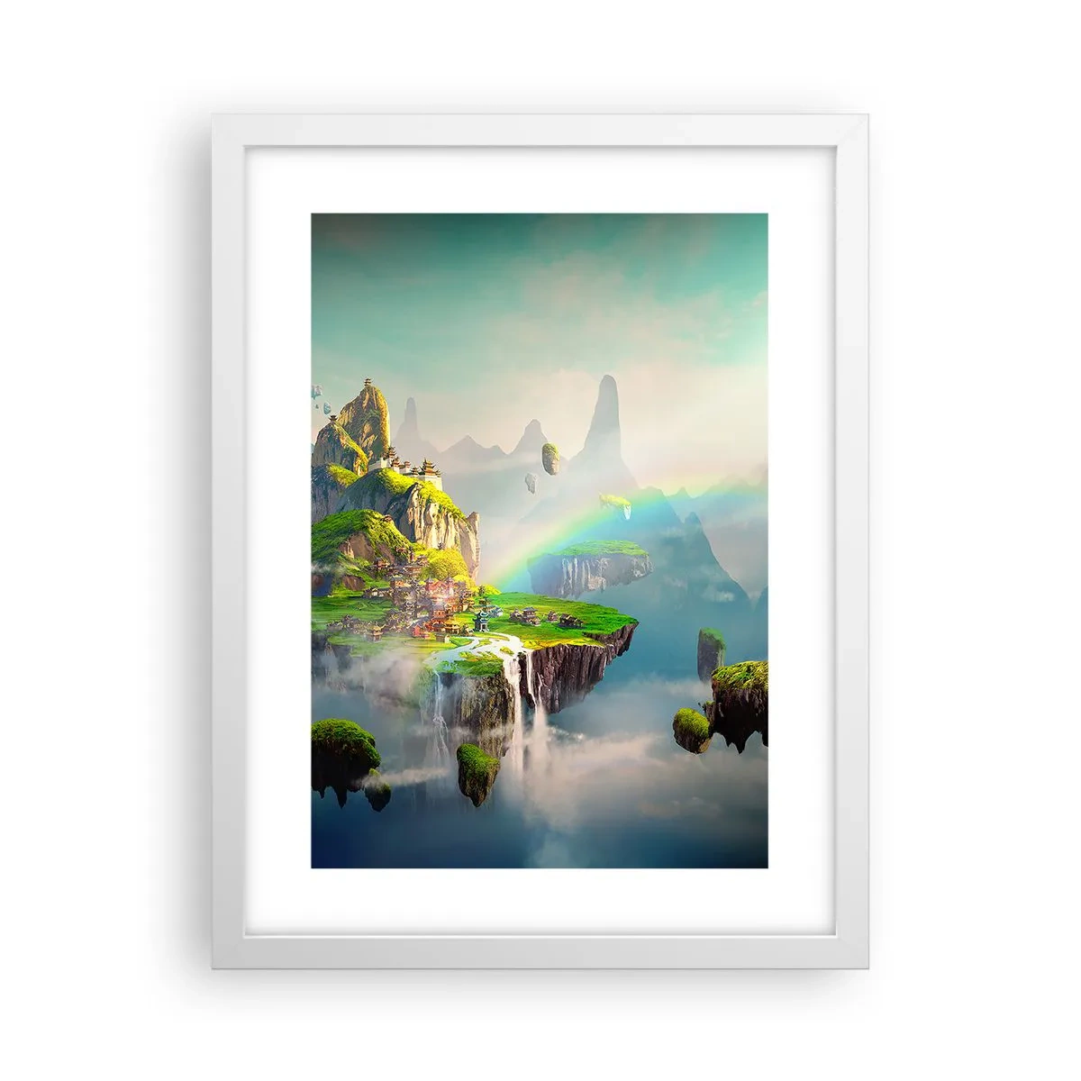 Poster în ramă albă - Insule fericite - 30x40 cm