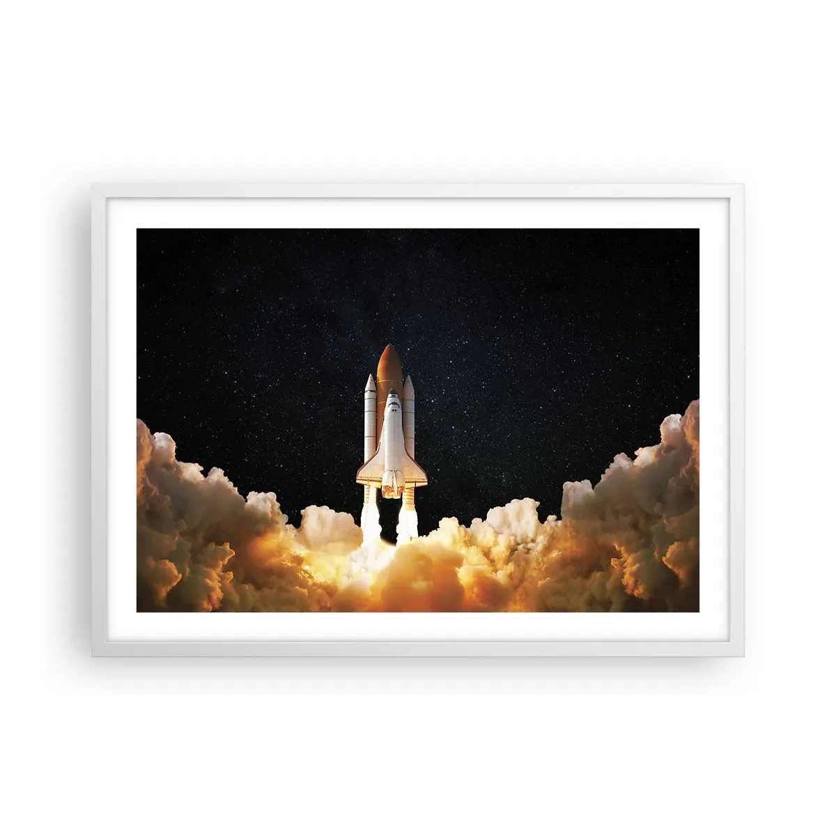 Poster în ramă albă - Ad astra! - 70x50 cm
