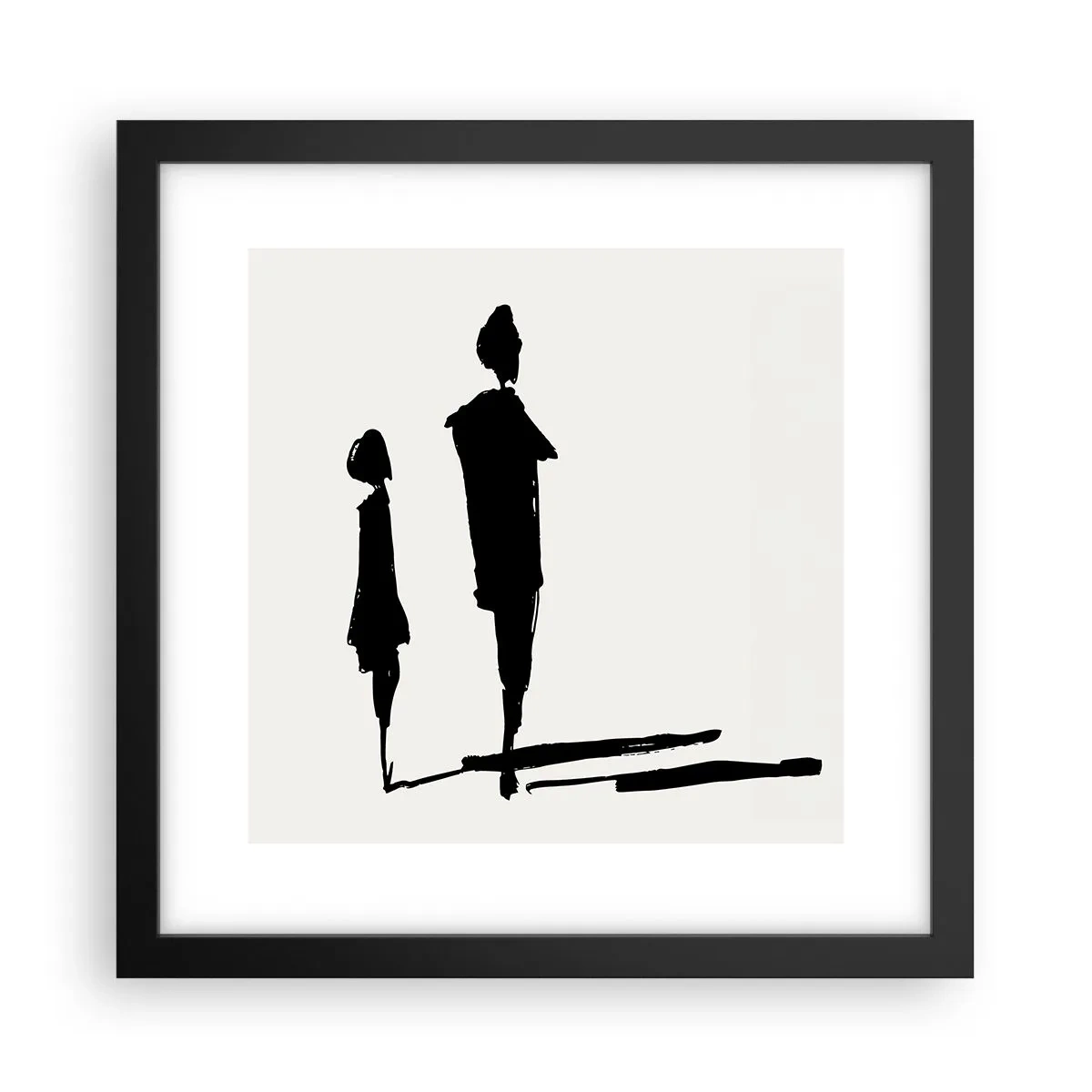 Poster în ramă neagră - Cu siguranță împreună? - 30x30 cm