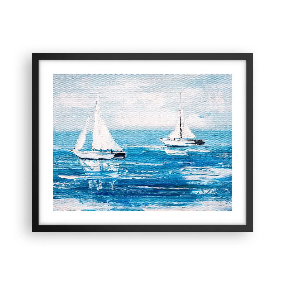 Poster în ramă neagră - Cu un prieten alături de tine - 50x40 cm