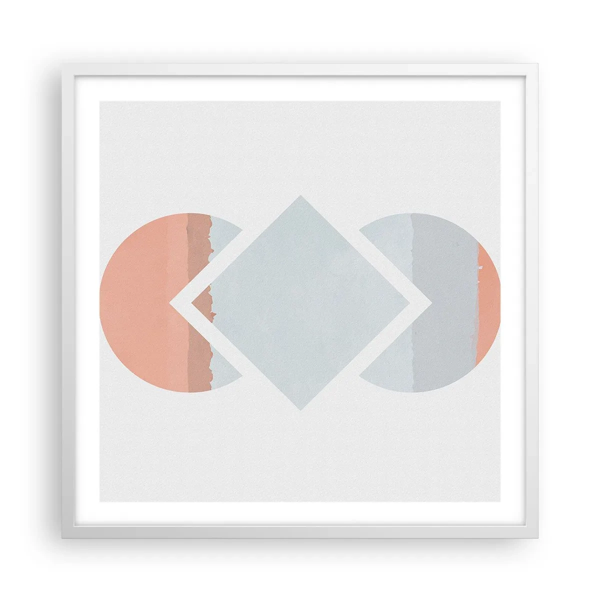 Poster în ramă albă - Situația este clară - 60x60 cm