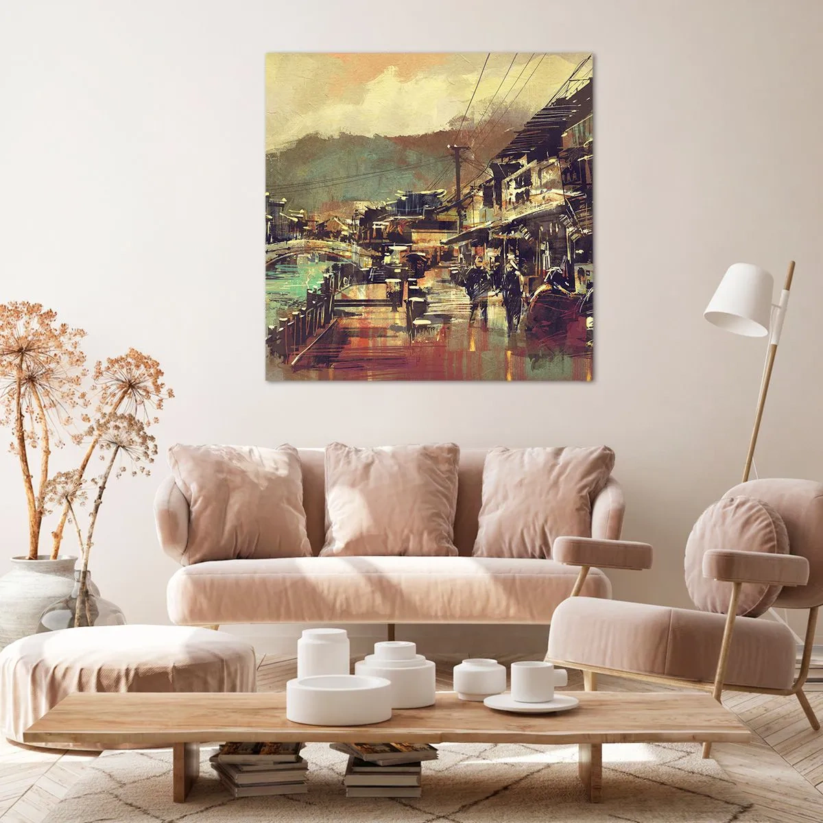 Tablou pe pânză - Viața ca o bogăție de gri - 60x60 cm