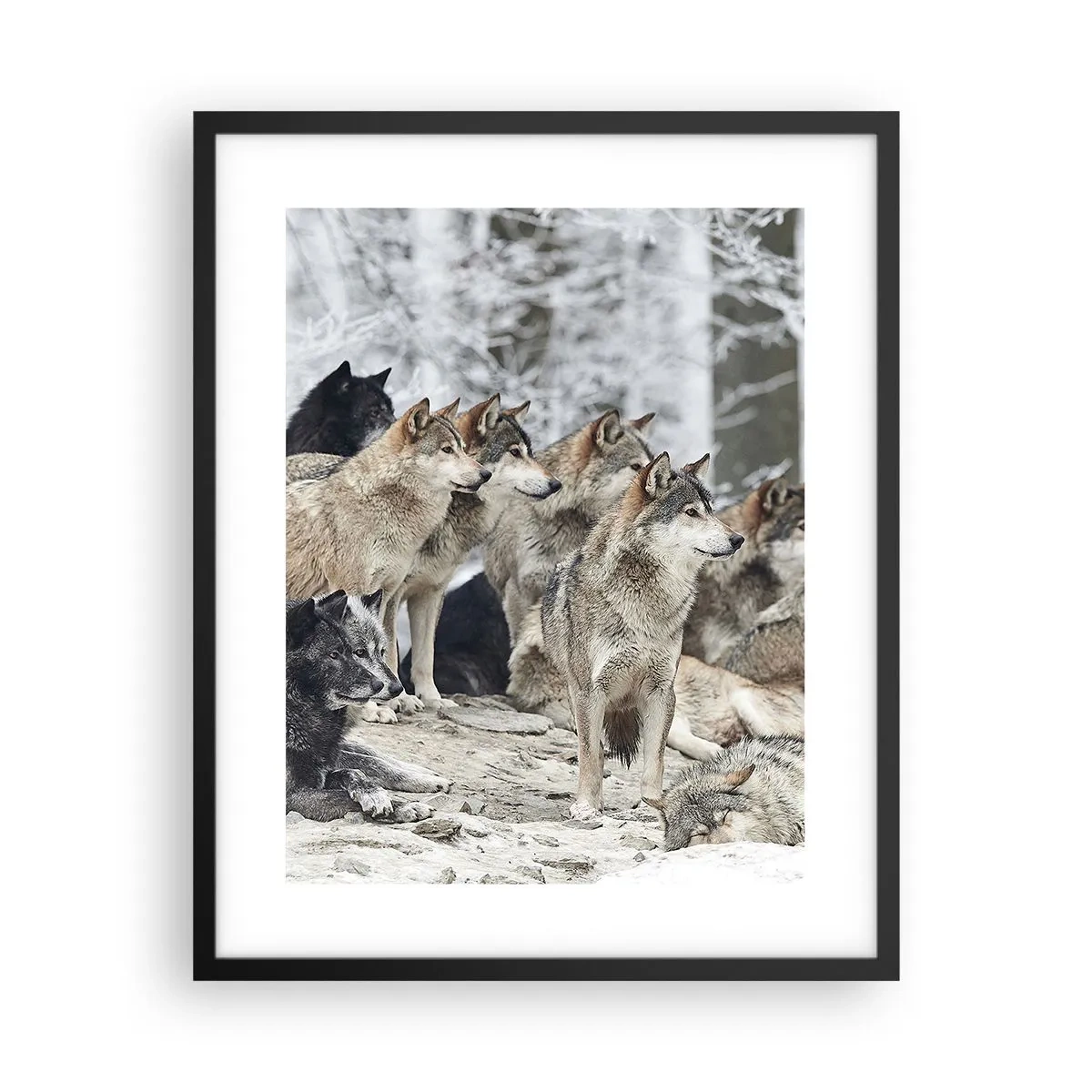 Poster în ramă neagră - Familie și prieteni - 40x50 cm