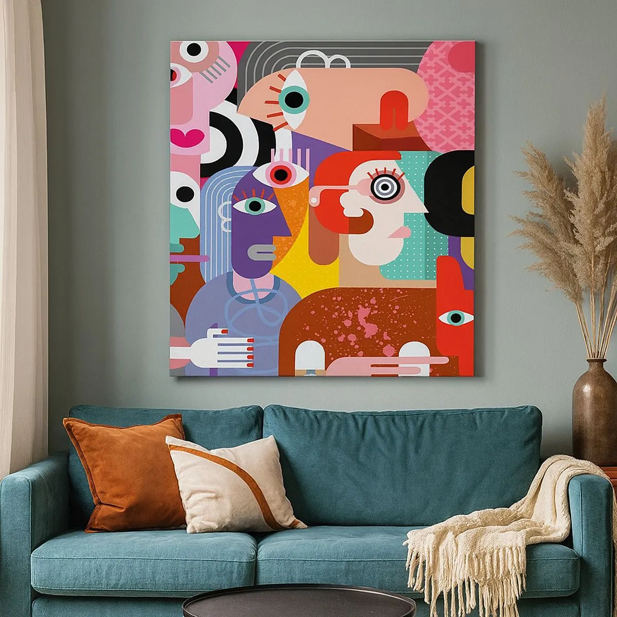 Tablou pe pânză - Am venit de la domnul Picasso - 30x30 cm