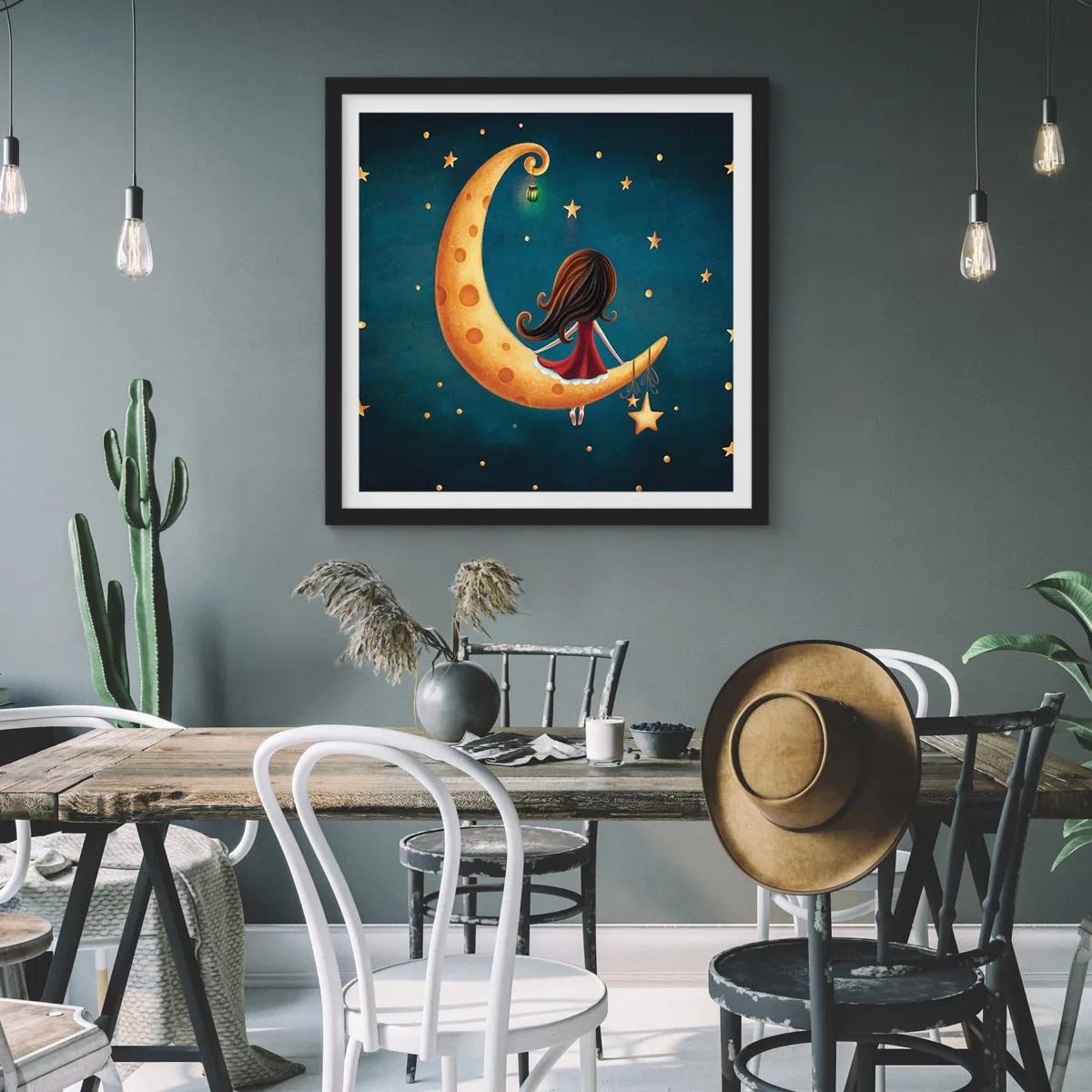 Poster în ramă neagră - A fost odată ca niciodată... - 30x30 cm