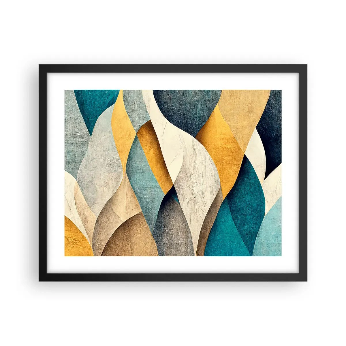 Poster în ramă neagră - Ritm și ondulare - 50x40 cm