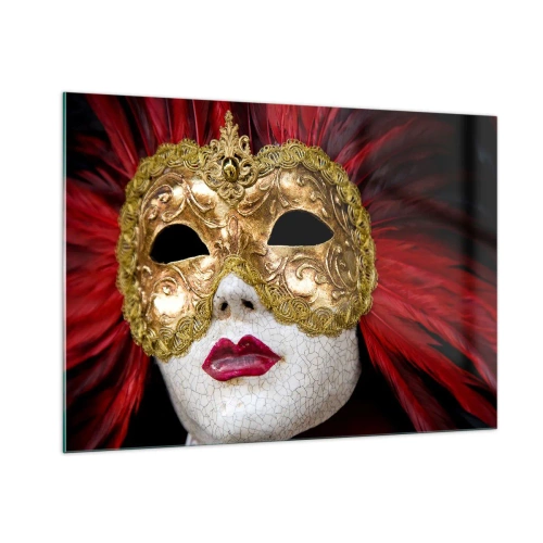 Tablou pe sticlă - Promisiunea unei aventuri de carnaval - 100x70 cm