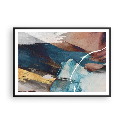 Poster în ramă neagră - Cu fler și energie - 100x70 cm