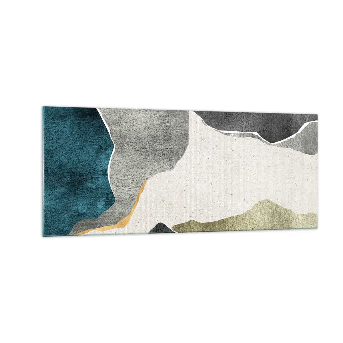 Tablou pe sticlă - Compoziție mozaic cu fir de aur - 100x40 cm