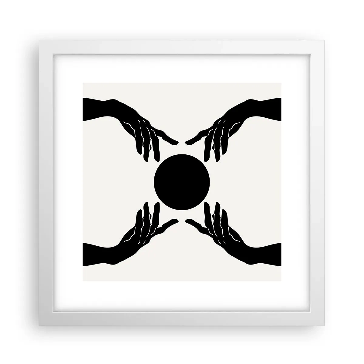 Poster în ramă albă - Semnul secret - 30x30 cm