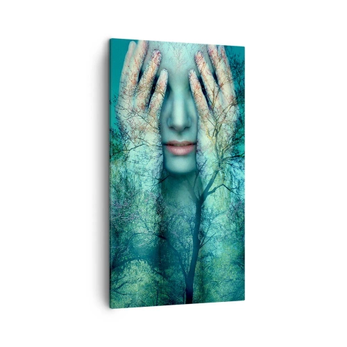 Tablou pe pânză - Scufundată în albastru - 45x80 cm