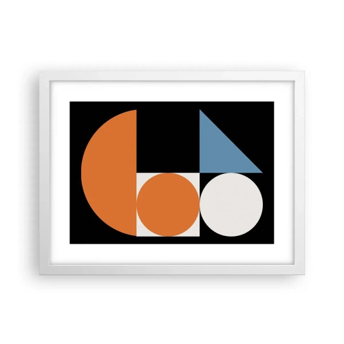 Poster în ramă albă - Sistem de figuri - 40x30 cm