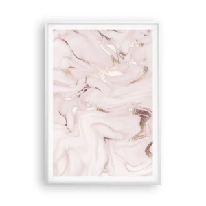 Poster în ramă albă - În nebunia roz - 70x100 cm