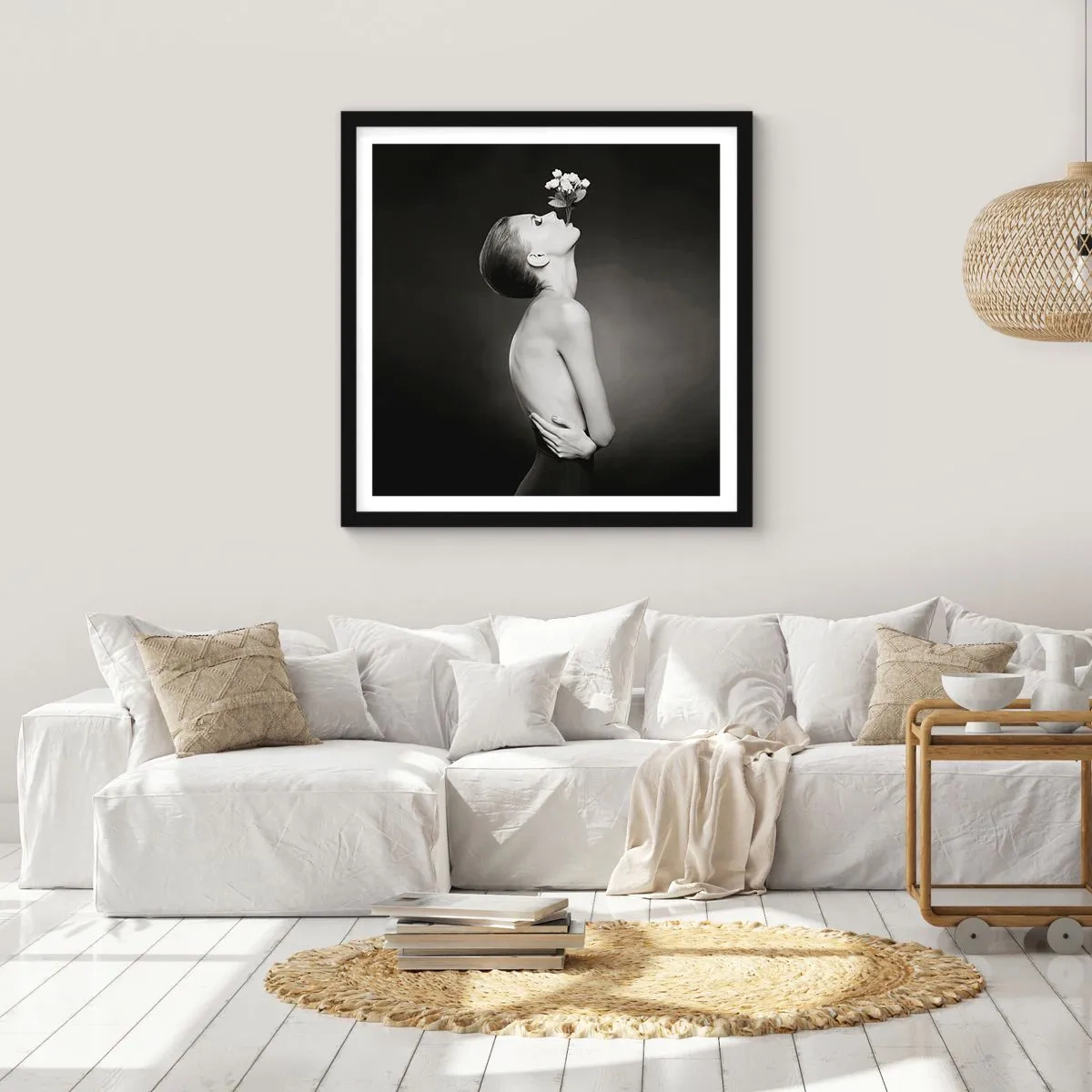 Poster în ramă neagră - Eleganță excentrică - 40x40 cm