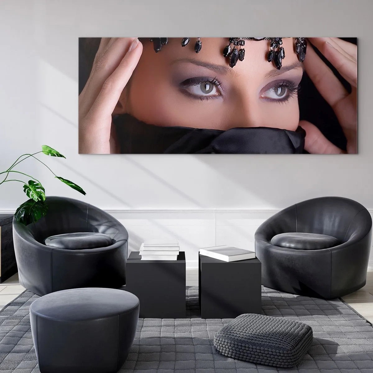 Tablou pe sticlă - Mister oriental ispititor - 90x30 cm