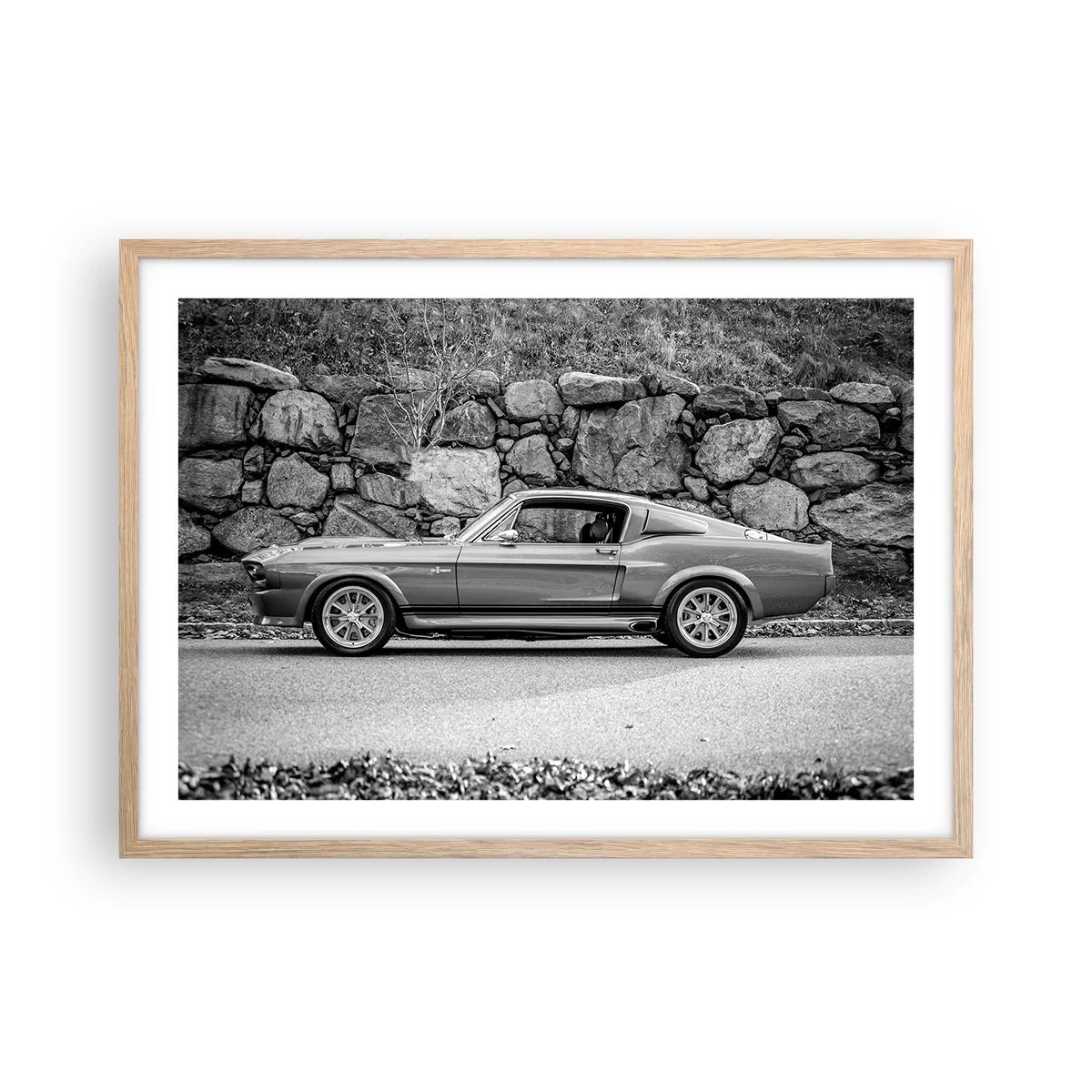 Poster în ramă de stejar deschis - Legenda anilor '60. - 70x50 cm