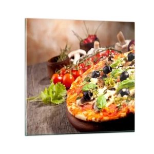 Tablou pe sticlă - Din ingredient teluric - 30x30 cm