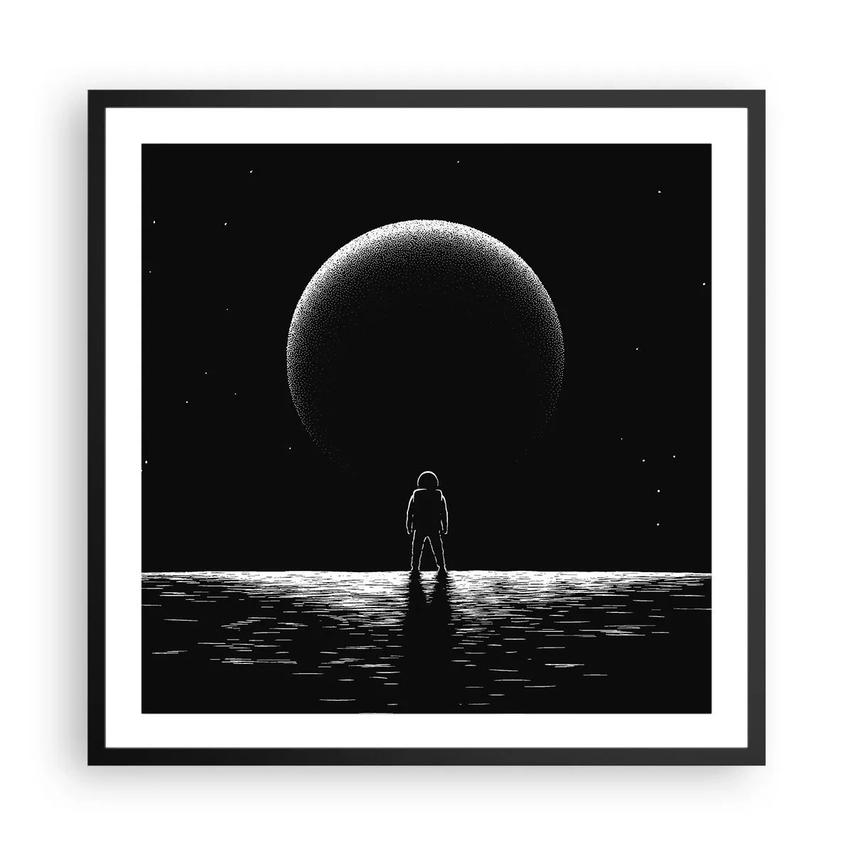 Poster în ramă neagră - Față în față - 60x60 cm