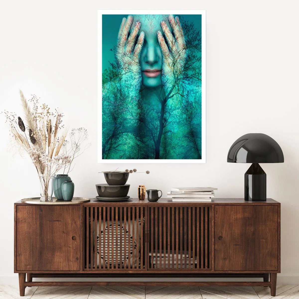 Poster - Scufundată în albastru - 70x100 cm
