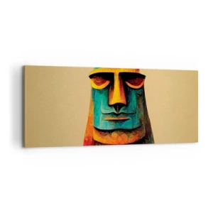 Tablou pe pânză - Statuie, dar simpatică - 100x40 cm