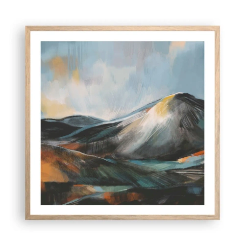 Poster în ramă de stejar deschis - Dure și frumoase - 60x60 cm